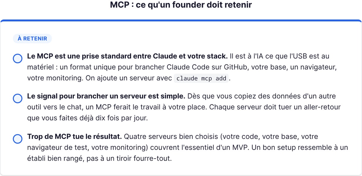 MCP : ce qu'un founder doit retenir