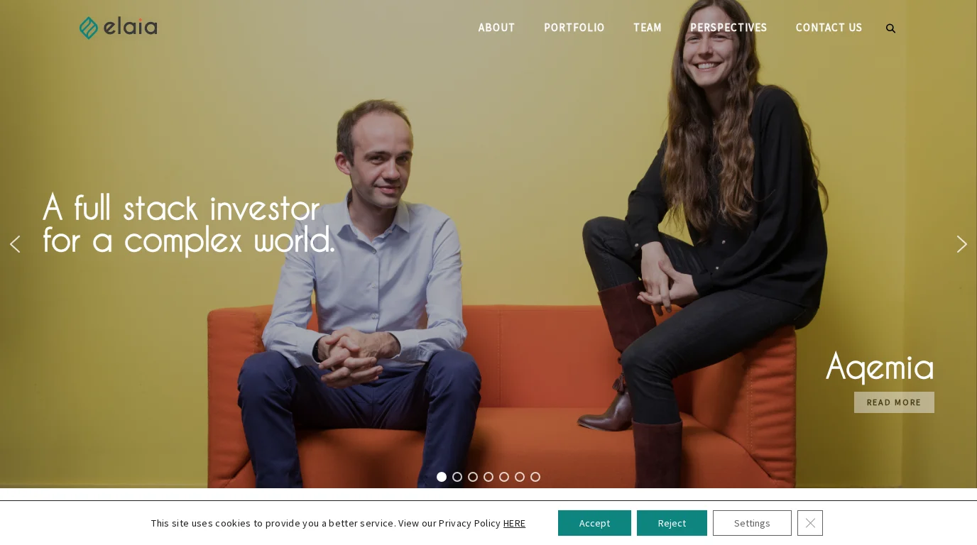 Page d'accueil du site Elaia Partners (elaia.com)