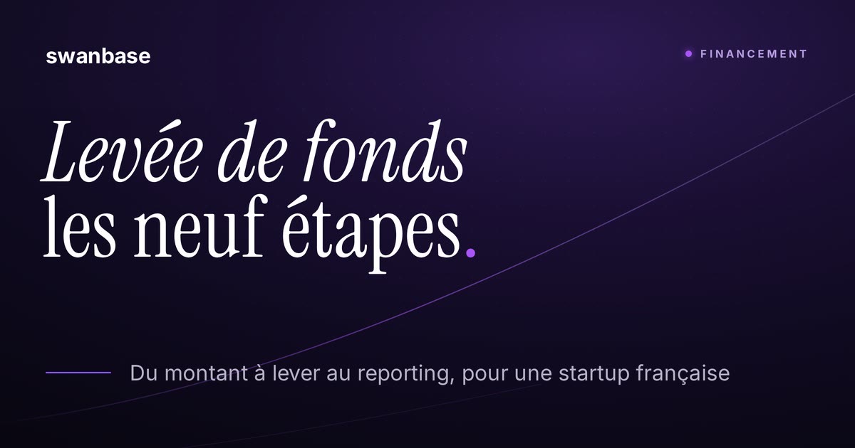Couverture swanbase du guide des étapes d'une levée de fonds pour startup