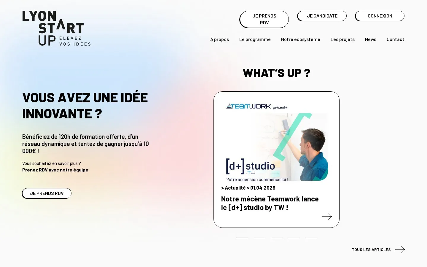 Site officiel Lyon Start Up — programme gratuit French Tech One Lyon Saint-Étienne