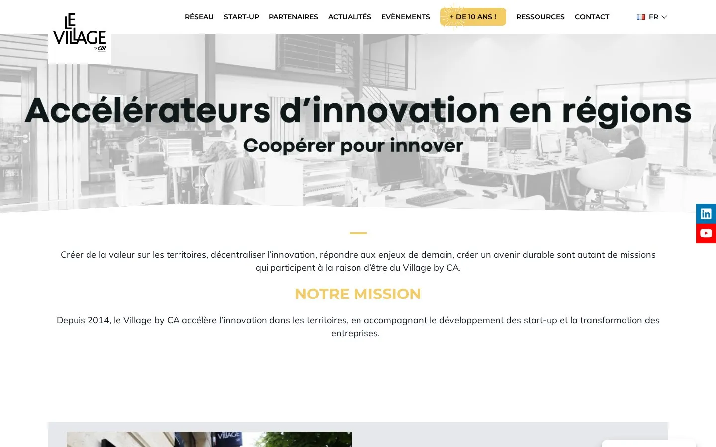 Site officiel Village by CA Centre-Est — 40+ antennes, 800+ partenaires corporate, Lyon