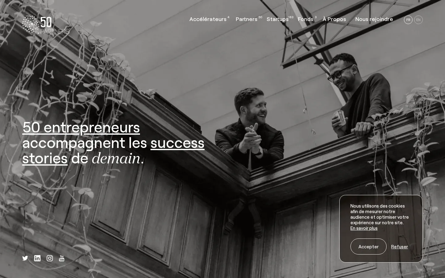 Site officiel 50 Partners — accélérateur IT mentorat, centre Paris