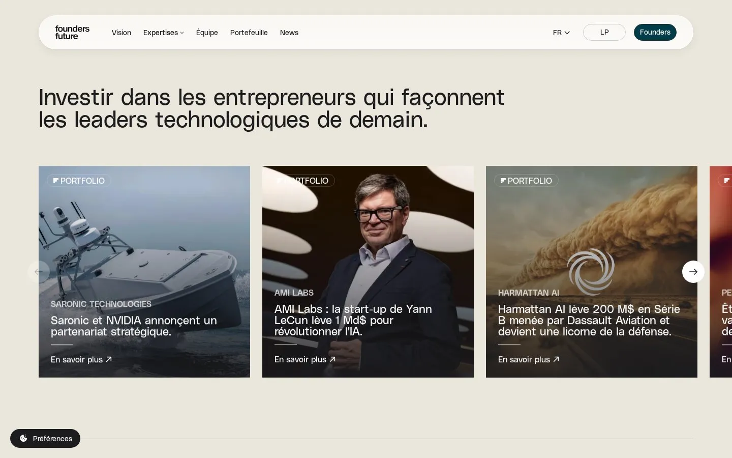 Site officiel Founders Future — accélérateur early-stage, réseau investisseurs Paris