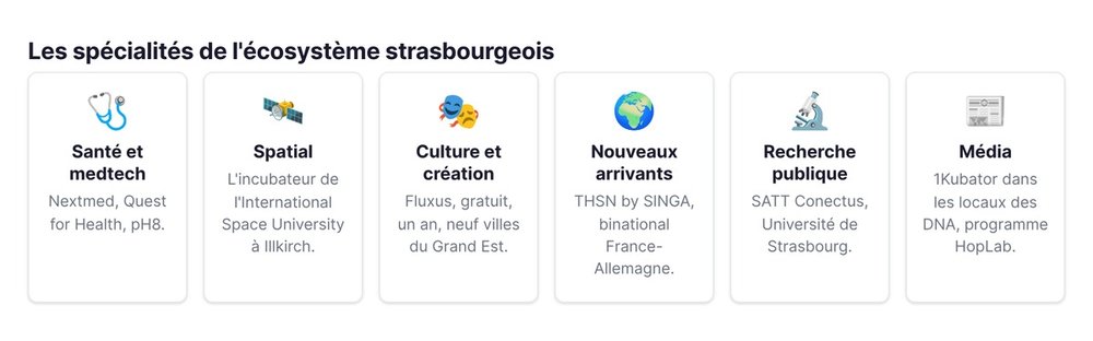 Les spécialités de l'écosystème strasbourgeois