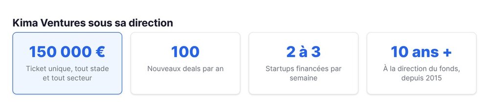 Kima Ventures sous sa direction