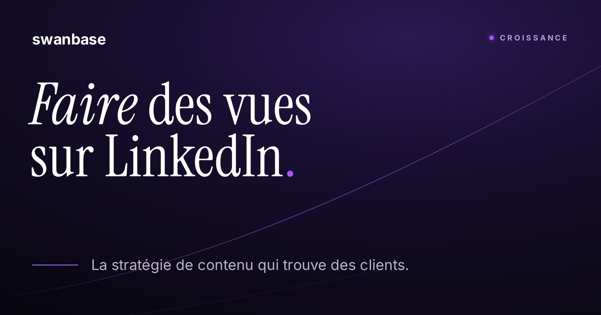 swanbase banner: getting views on LinkedIn and finding clients