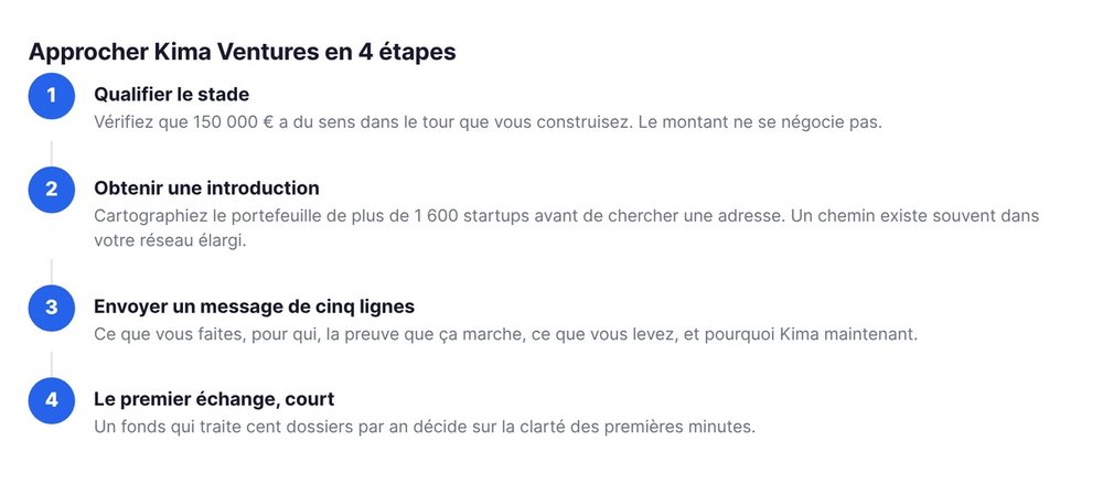 Approcher Kima Ventures en 4 étapes