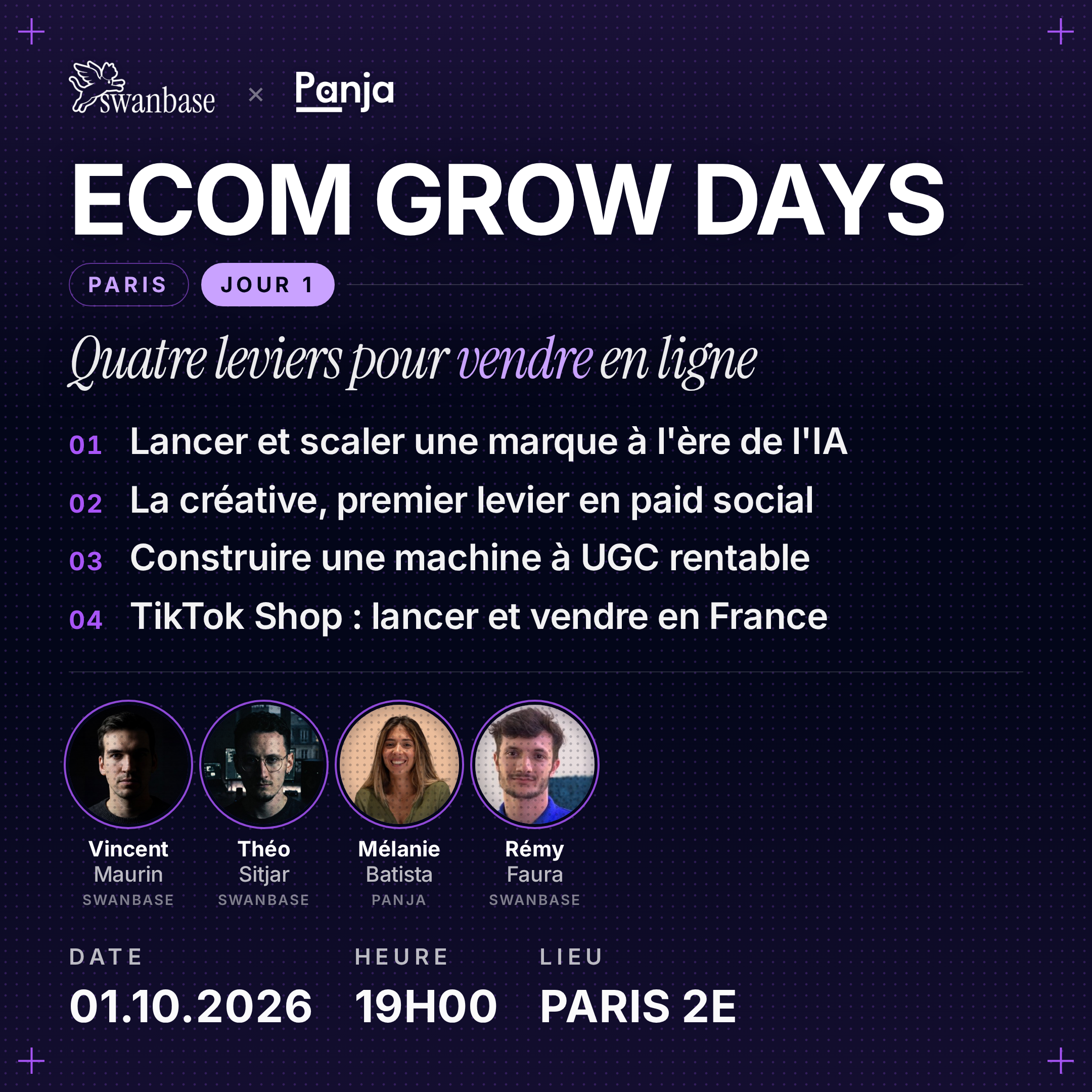 Ecom Grow Days Paris | Jour 1 : quatre leviers pour vendre en ligne